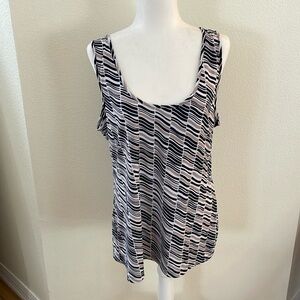 Banana Republic XL Woman’s Top Beige/black polyester/spandex